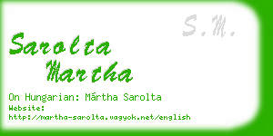 sarolta martha business card