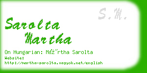 sarolta martha business card